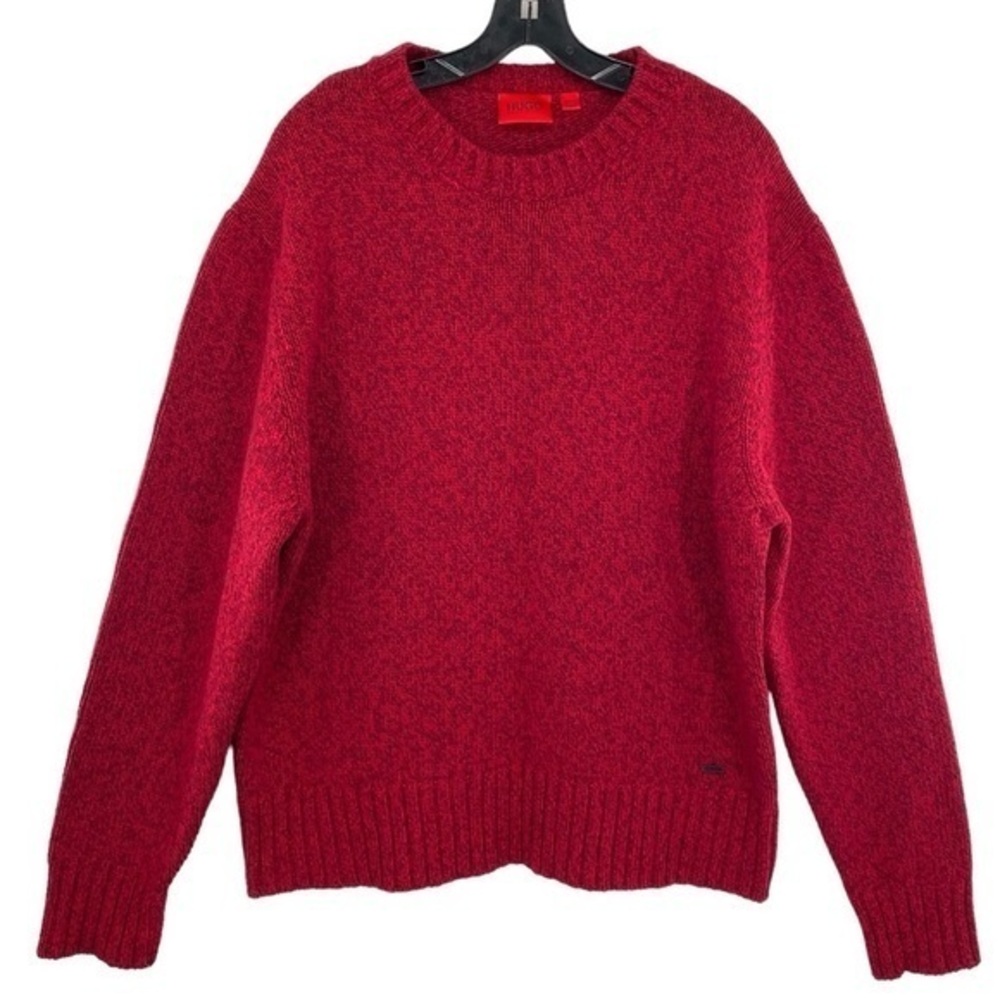 Hugo Boss Men’s Red Siove Wool Blend Crewneck Sweater XL